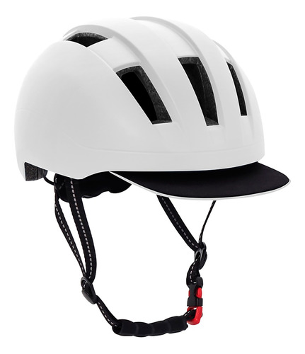 Casco Urbano Blanco Scooter Bicicleta C/reflectiv. Ajustab.