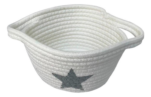 Cesta decorativa blanca Casa Aberta Brasil. Color: blanco