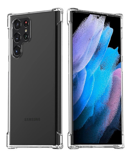 Imagen 3 de 10 de Carcasa Para Samsung S22 Ultra Transparente Reforzada