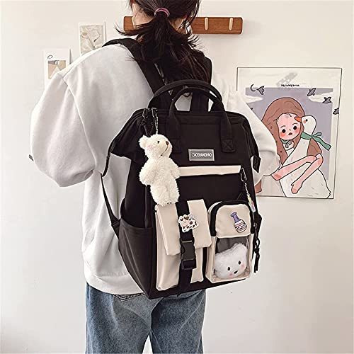 Imagen 4 de 6 de Mochila Kawaii Con Accesorios Lindos Kawaii Pin Capacidad Gr