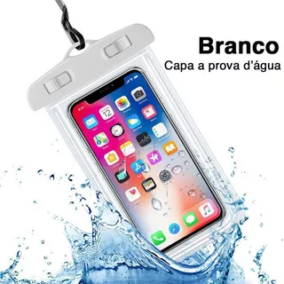 Capinha Bag Aquática Para Celular Prova D'água Universal Cor Branco