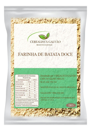 Farinha De Batata Doce Em Pó 1kg 100% Puro Premium