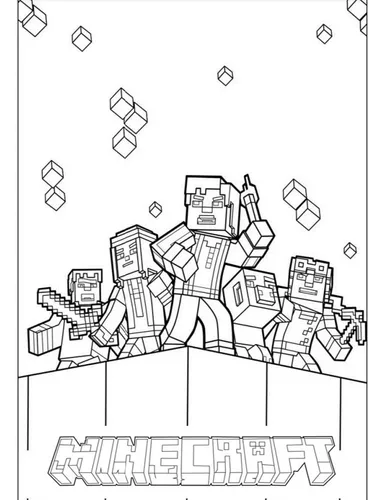 Desenho para colorir do Minecraft  Minecraft coloring pages, Minecraft  drawings, Coloring pages