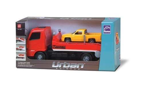 Imagen 6 de 6 de Camión Remolque Con Rampa Y Camioneta Gran Tamaño 28cm