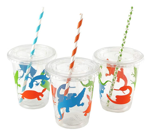 Reptile Cups - 12ct Anfibio Birthday Party Supplies Decoraci