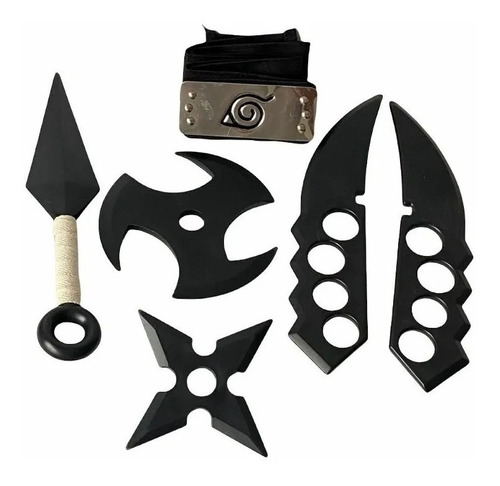 Set Naruto- 1 Kunai / Asuma X2/ Bandana / Estrella /shuriken