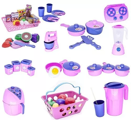 Jogo De Panelinhas Brinquedo Meninas Comidinha Kit Cozinha em