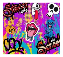 Comprar Vinilo Pared Gigantografia Grafiti Full Color Wall Sticker