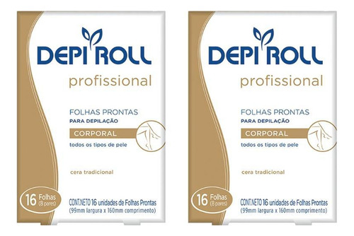 Folha Pronta Depilação Corporal Depi Roll Tradicional Kit 2u
