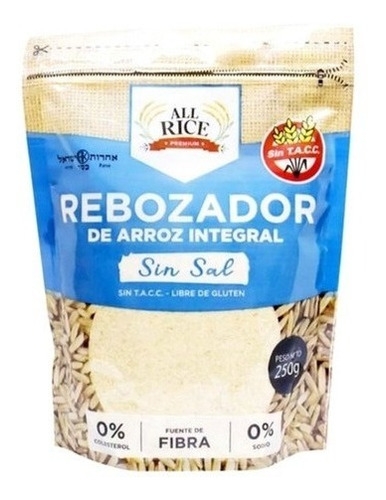 Rebozador De Arroz Integral  All Rice Sin Sal 250 Gr.