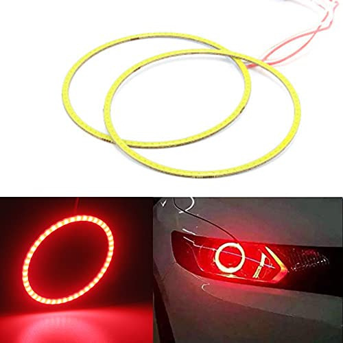 Ysy 1 Pareja Rojo 130mm Cob Led Angel Ojos Sin Shell Car Amp