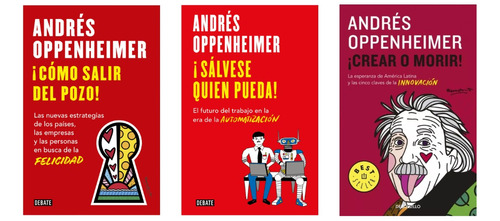 Salir Pozo + Salvese + Crear Morir - Oppenheimer - 3 Libros