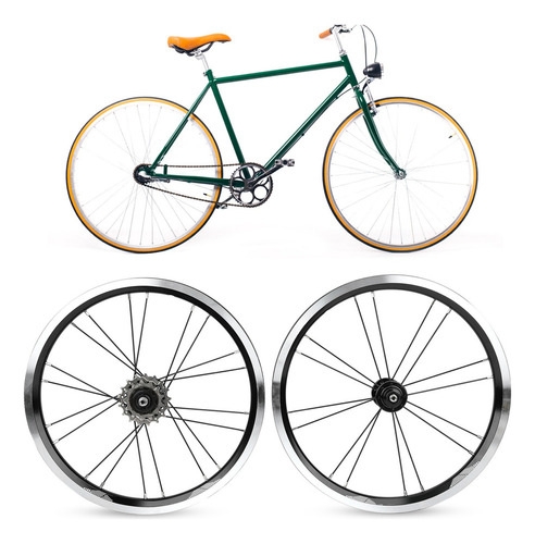 Conjunto De Rodas De Bicicleta Dobrável Com Freio Em V De