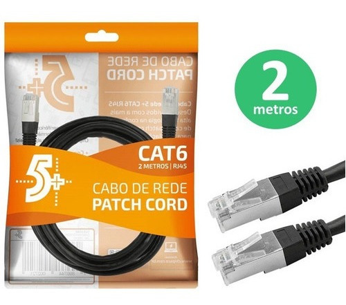 Cabo De Rede Rj45 Cat6 Patch Ótima Conectividade 0181086