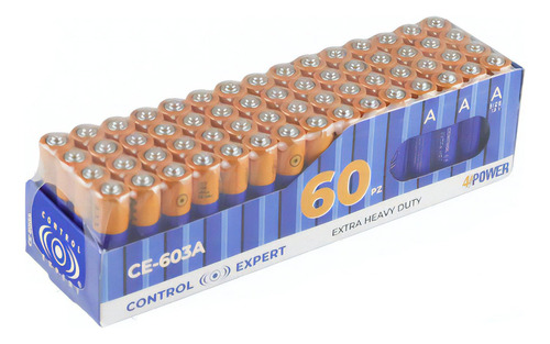 Pilas Baterias Control Expert Aaa Tamaño 1.5 Voltios Paquete De 60 Unidades Extra Duración Ce-60aaa