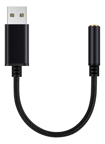 Adaptador De Audio Usb A Conector Para Auriculares De 3,5 Mm