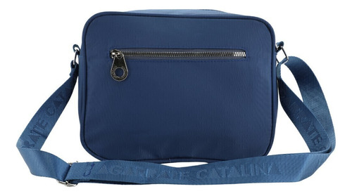 Cartera Bandolera Microfibra Tira Larga Agarrate Catalina Negro Negro Plata Negro