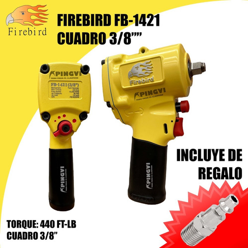 Llave Pistola De Impacto Firebird 1421 Cuadro 3/8 440ft-lb