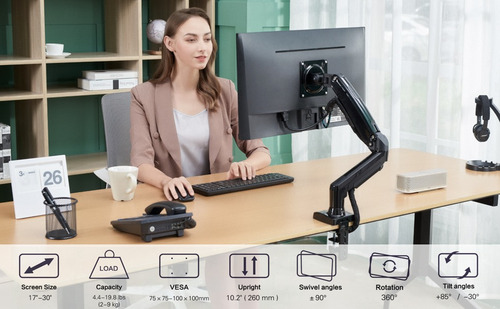 Soporte Monitor Led Escritorio De 17 A 27. Vea Video En Pc!!
