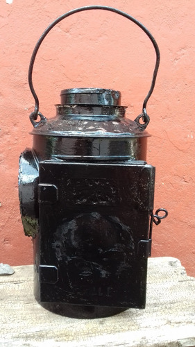 Antiguo Farol Ferroviario Ferrocarril Sin Vidrios Ver Detall