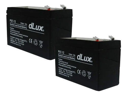 Pack 2 Bateria Gel 12v 7ah 7a Recargable Alarma Ups Bateria 