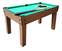 Comprar Mesa De Billar Multijuegos 3 En 1 Futbolito Ping Pong Works Paño Marrón Claro