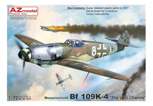 Modelismo Avion Alemán 1/72 Messerschmitt Bf 109 K Az Model