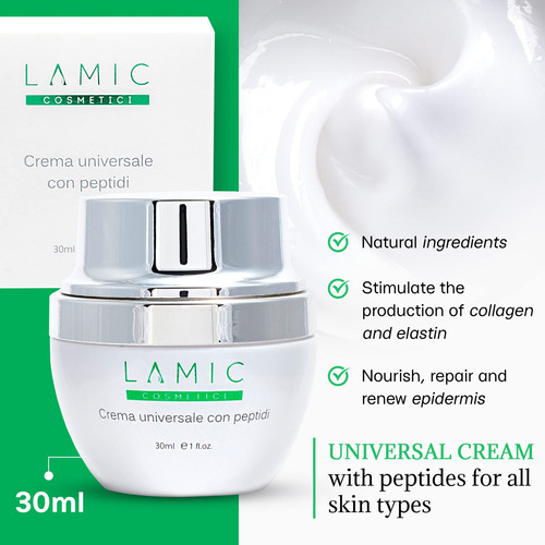 Lamic Cosmetici Peptide Moisturizer - Crema Facial Diaria Pa