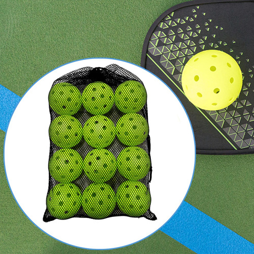 12x Bolas De Pickleball, Accesorios De Entrenamiento, Verde