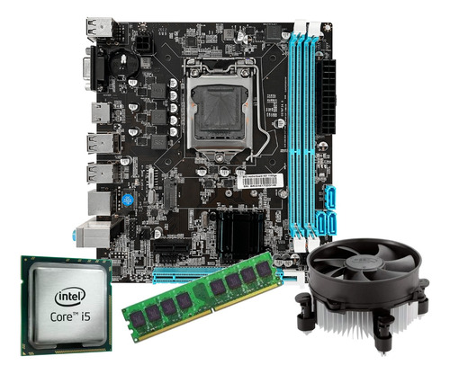 Kit Intel I5 3470 + Placa B75 1155 + 16 GB DDR3 + enfriador