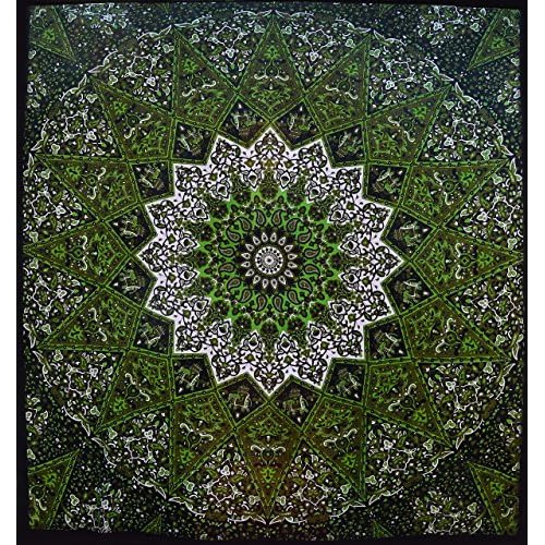 Tapiz De Pared Diseño Hippie Mandala Bohemio Psicodél...