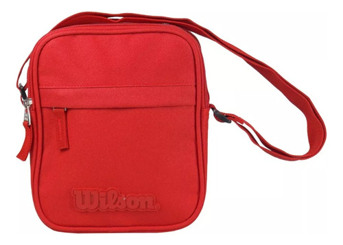 Bolsa Transversal Tiracolo Shoulder Bag Wilson 65031002re Acambamento Dos Ferragens Níquel Cor Vermelho Correia De Ombro Vermelho Desenho Do Tecido Liso