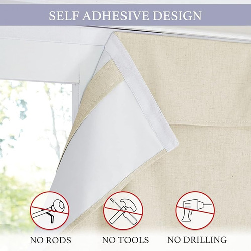 C Cortina Blackout Autoadhesivo Para Puerta Ventana 66x172cm