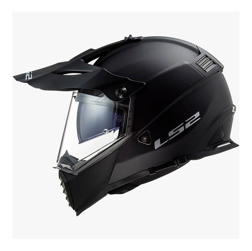 Imagen 3 de 5 de Casco Moto Ls2 Mx436 Pioneer Evo Negro Mate - Fas Motos
