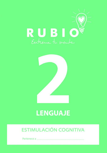 Estimulación Cognitiva: Lenguaje 2, De Pedrosa Casado Beatriz. Ediciones Técnicas Rubio - Editorial Rubio, Tapa Blanda En Español