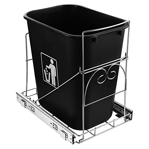 Pull Out Trash Can Under Cabinet, Adjustable Garbage Sl...