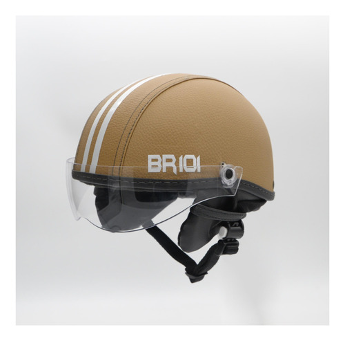 Capacete Coquinho Br 101 Creme Cristal G - Scooter/bike