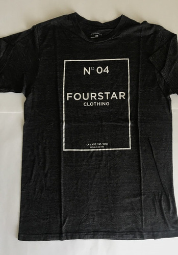 Playera Fourstar Talla M Negro Jaspeado Hombre De Uso