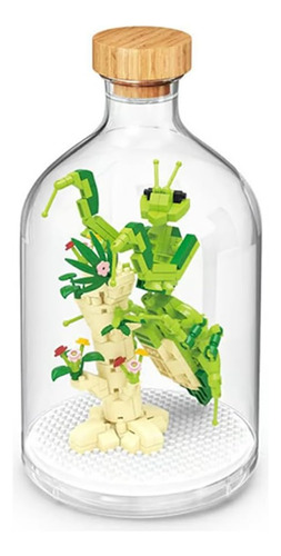 Bloques De Construcción De Insectos En Botella De Vidrio