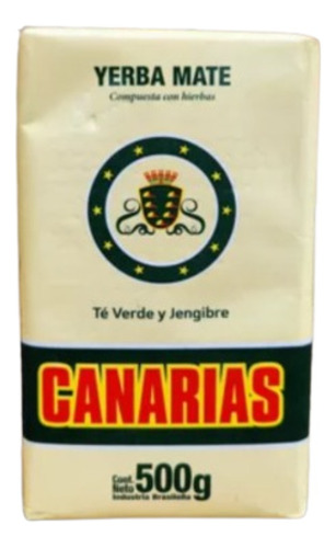 Yerba Mate Canarias Te Verde Y Jengibre 500gr Pack X10