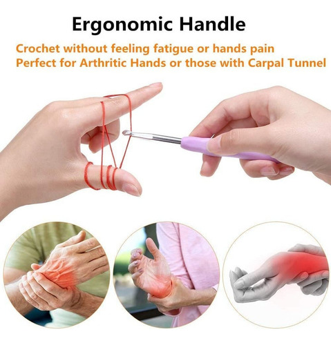 Conjunto De Ganchos Ganchillo Ganchos Ganchillo Ergonómicos