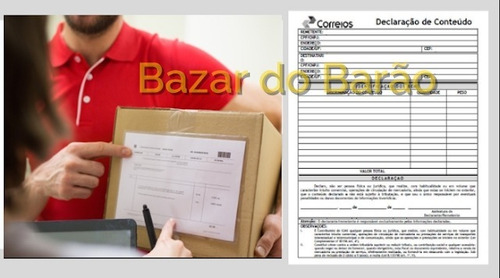 Saco Plástico P/ Declaração Conteúdo Correios - 1200 Unid