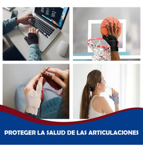 Muñequera Con Soporte Metálico Para Dedo Pulgar Soporte Mano