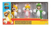 Comprar Multipack Super Mario 3d World Mario Peach Y Luigi Gatos