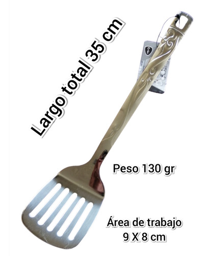 Cucharon Y Volteador Decorados Acero Inoxidable Cocina