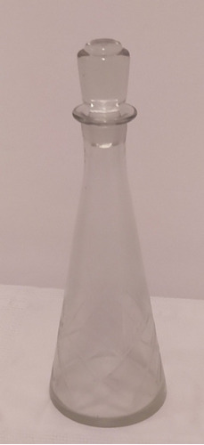 Botellón Antiguo Cristal Con Tapón
