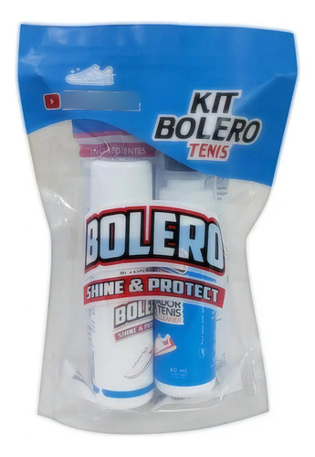 Kit Limpiador Bolero Shine & Protect Para Tenis 3 Pzas