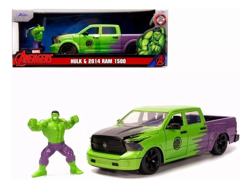 1-24 Jada Hulk Y Dodge Ram 2014 1500 Pickup