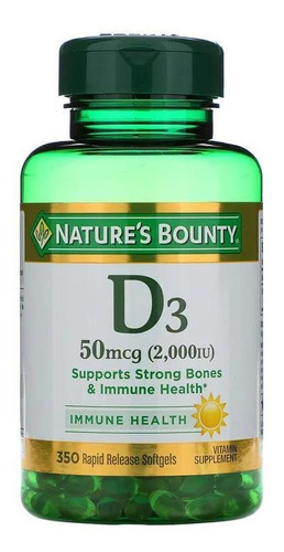 Natures Bounty Vitamina D3 2000 Ui - 350 Soft Gel 