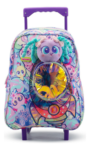 Mochila Con Carrito Backpack Con Estampado De Neonatos Distroller Para Niña Preescolar